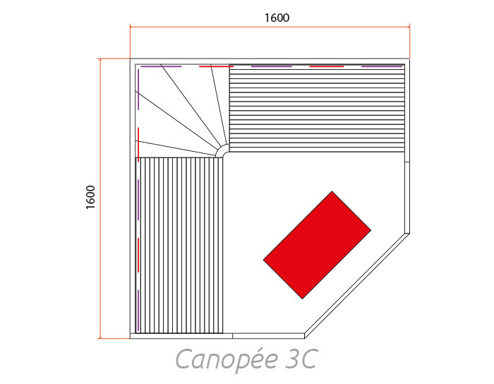 Canopee 3-4 Person Sauna